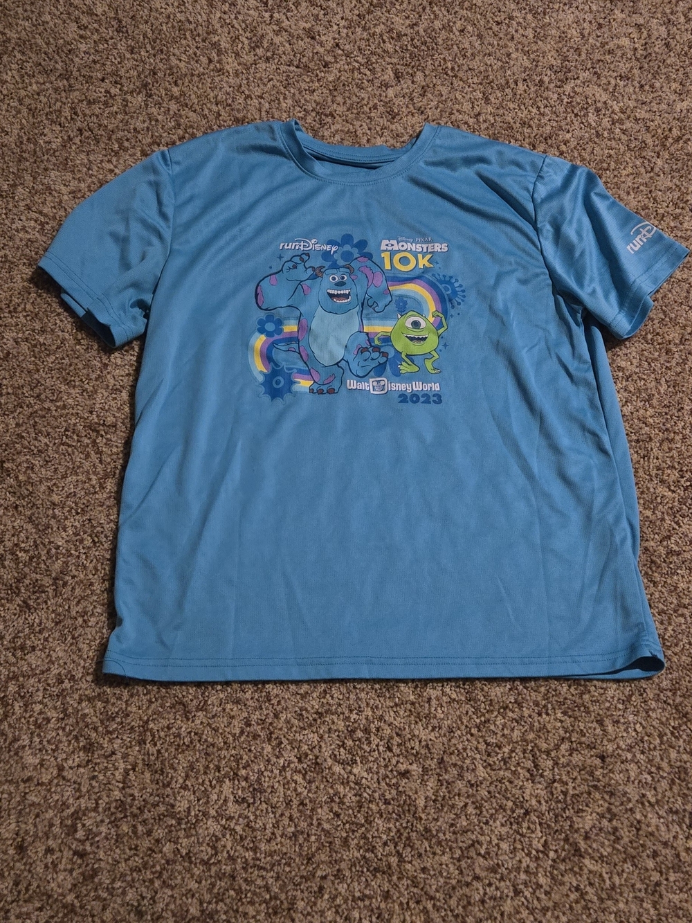 Disney Teal Monsters, Inc. RunDisney 10K Short Sleeve Tee